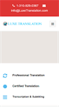 Mobile Screenshot of luxetranslation.com
