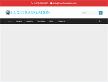 Tablet Screenshot of luxetranslation.com